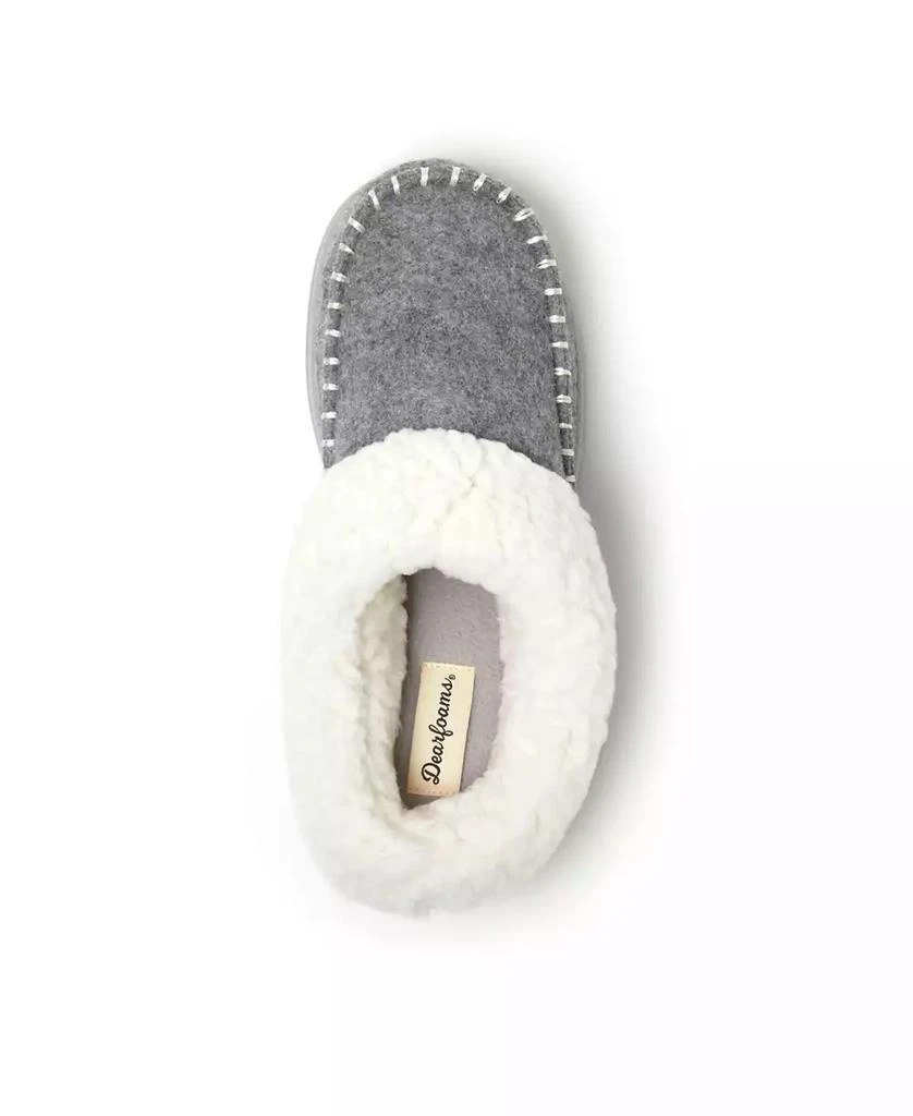 商品Dear Foams|Women's Nyla Felted Plaid Moc Toe Clog Slippers,价格¥326,第4张图片详细描述