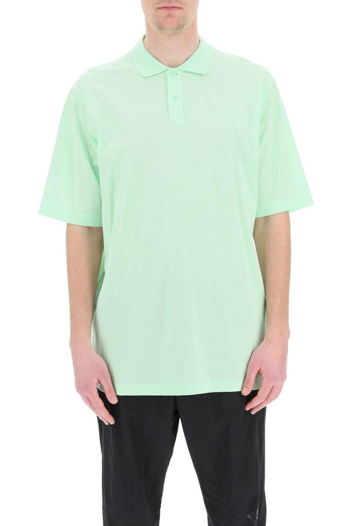 Y-3 oversized polo shirt with logo商品第2张图片规格展示