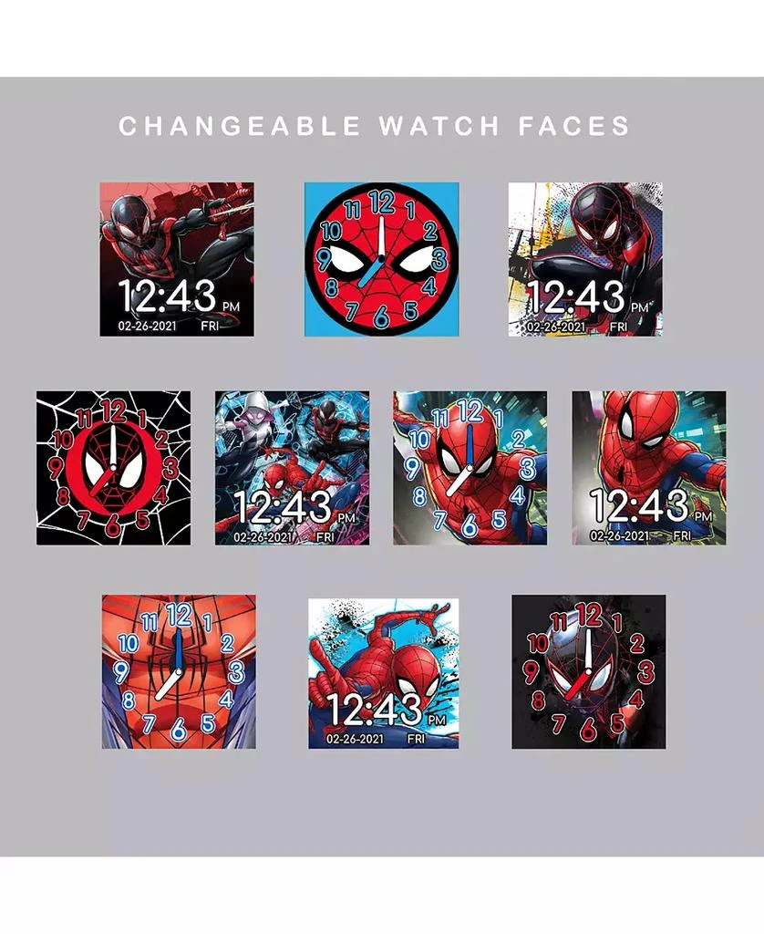 商品Accutime|Kid's Spiderman Black Silicone Strap Smart Watch 46x41mm,价格¥279,第4张图片详细描述