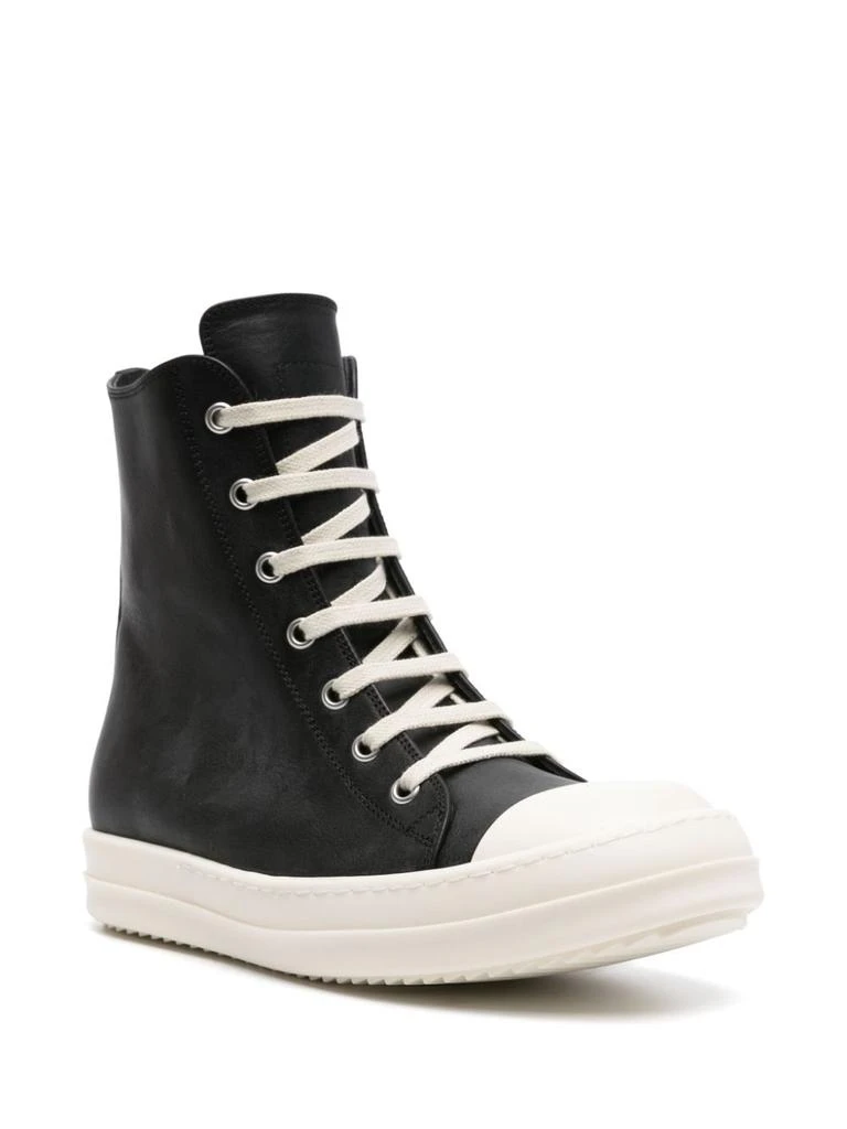 商品Rick Owens|RICK OWENS - Leather High-top Sneakers,价格¥7155,第2张图片详细描述