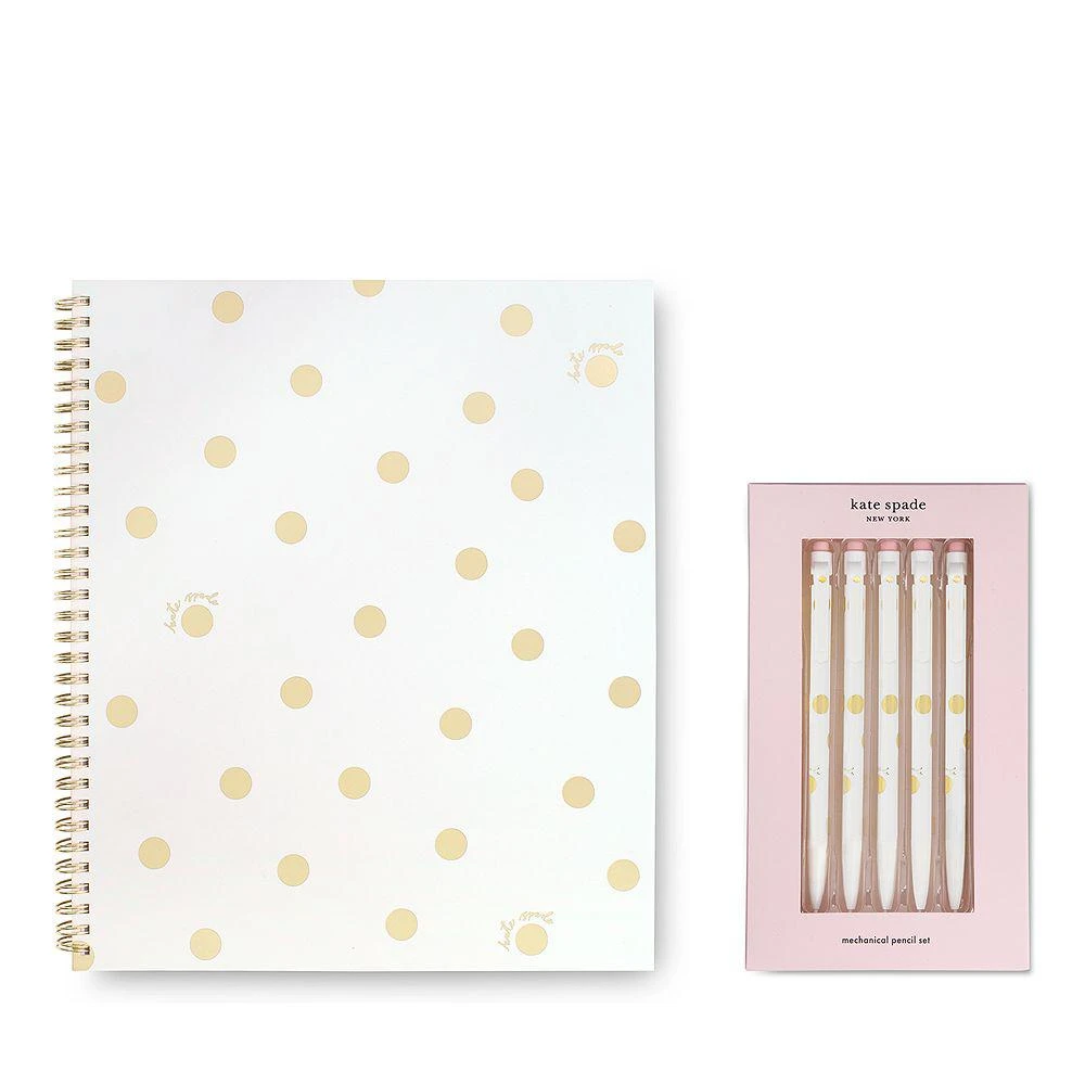 商品Kate Spade|Gold Dot Script Note Journal Set,价格¥298,第1张图片