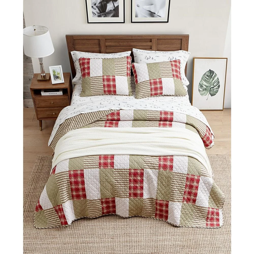 商品Eddie Bauer|Camano Island Plaid Quilt Set, King, 3 Piece,价格¥1307,第3张图片详细描述