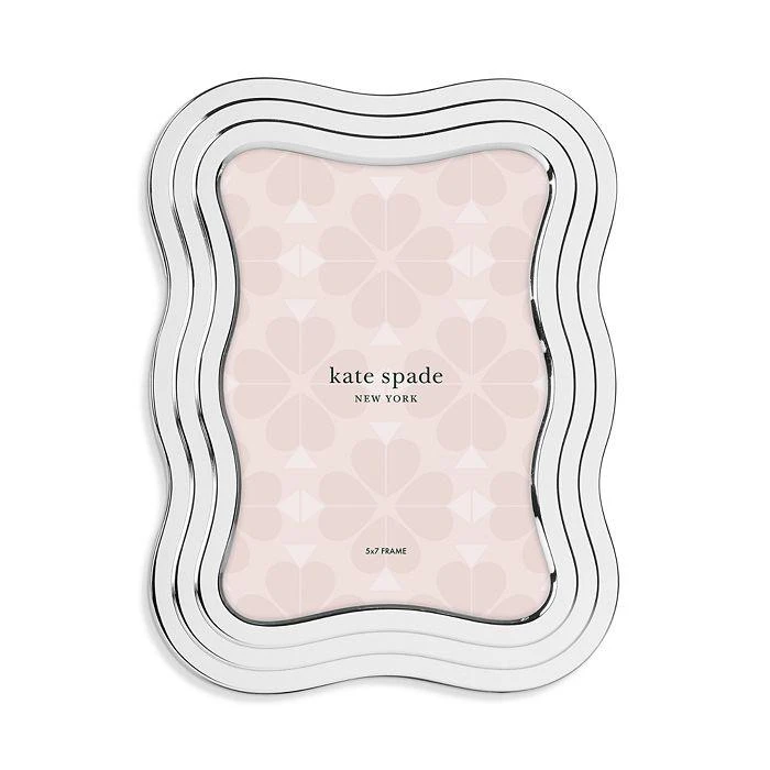 商品Kate Spade|South Street Silver Wavy Frame 5" x 7",价格¥489,第1张图片详细描述