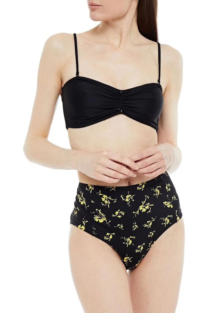 商品Ganni|Embellished ruched bandeau bikini top,价格¥306,第5张图片详细描述