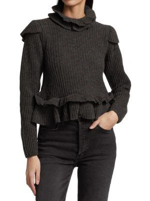 商品Ganni|Ruffle Trim Turtleneck,价格¥263,第1张图片