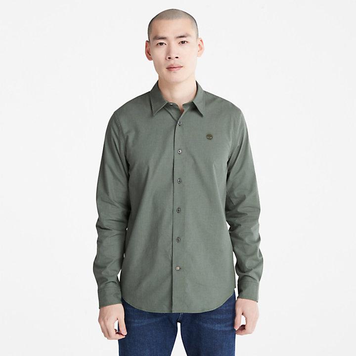 Lightweight Flannel Shirt for Men in Green商品第1张图片规格展示