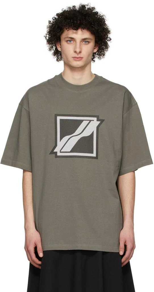 商品We11done|Khaki Cotton T-Shirt,价格¥984,第1张图片