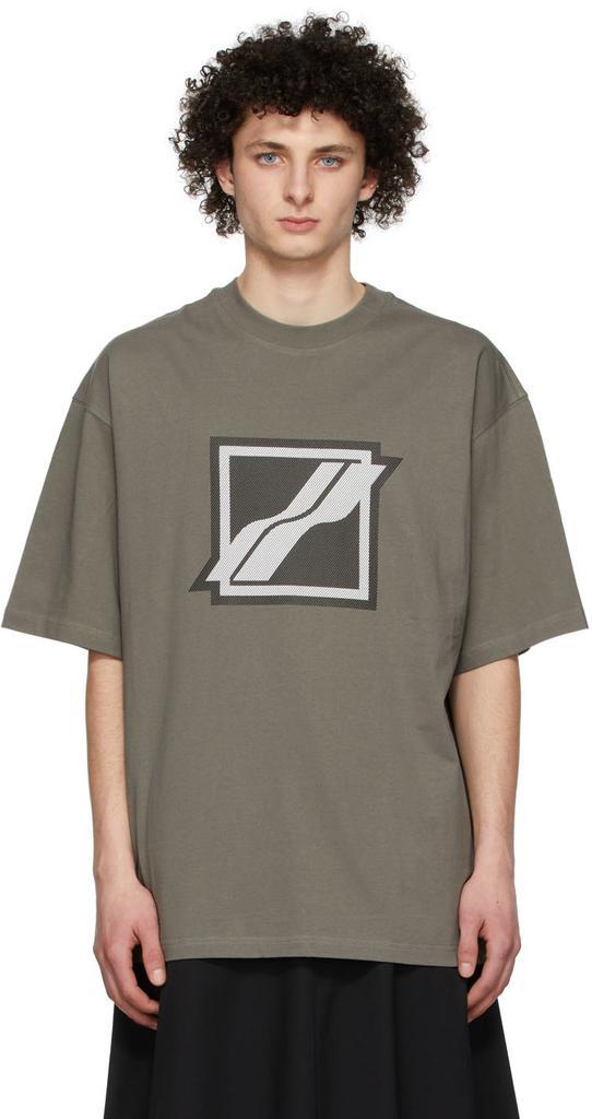 商品We11done|Khaki Cotton T-Shirt,价格¥1772,第1张图片