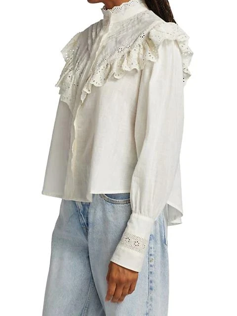 商品Free People|Hit The Road Button-Front Blouse,价格¥481,第4张图片详细描述