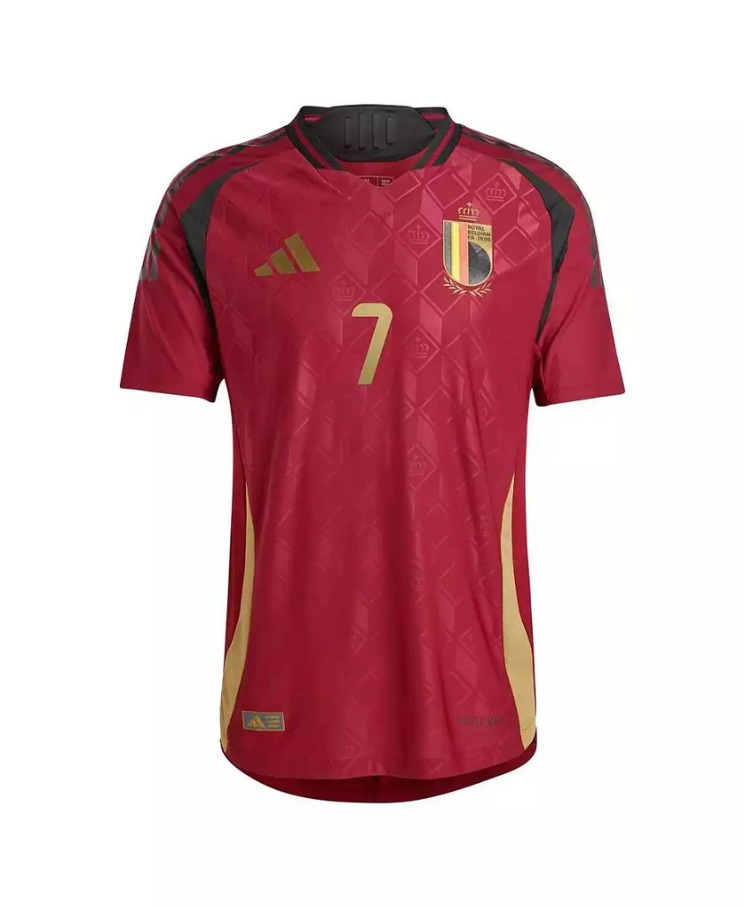 商品Adidas|Men's Kevin De Bruyne Burgundy Belgium National Team 2024 Home Authentic Player Jersey,价格¥1371,第2张图片详细描述