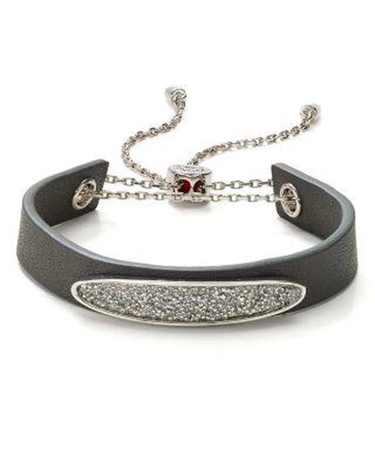 商品ADORE|Crystal & Leather Slider Bracelet,价格¥438,第1张图片