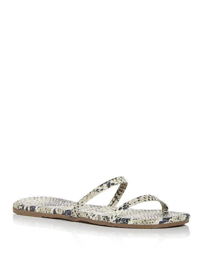 商品Tkees|Gemma Snake Embossed Slide Sandals,价格¥169,第1张图片