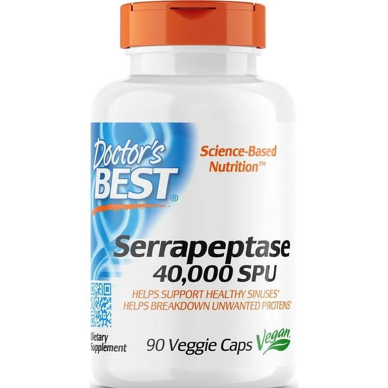商品Doctors Best Vitamins|Doctors Best Best Serrapeptase Veggie Capsules, 90 Ea,价格¥104,第1张图片