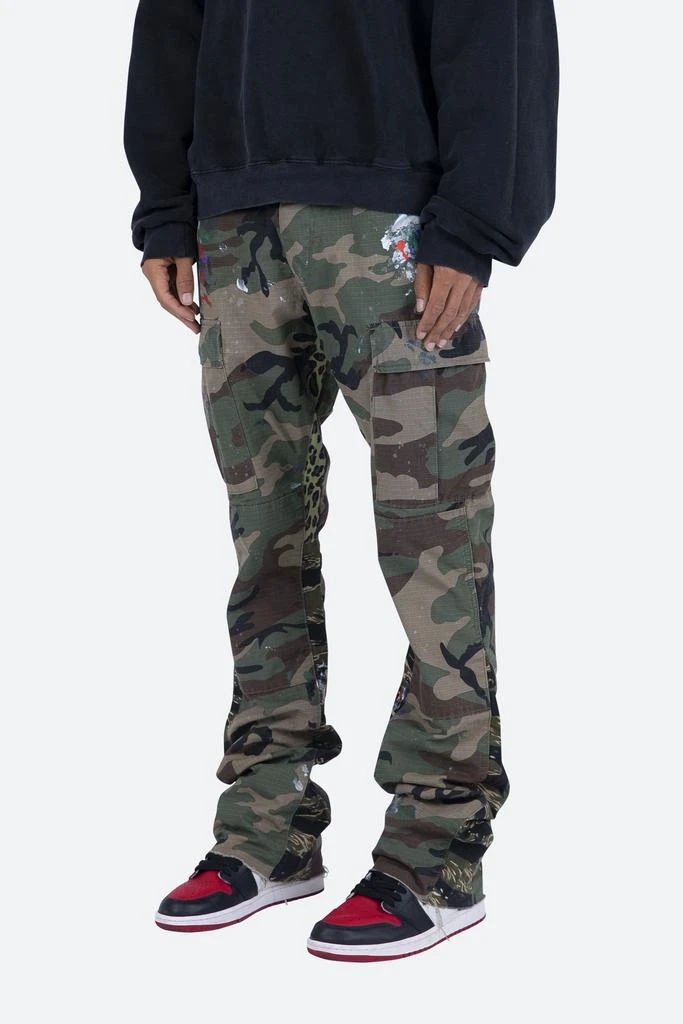 商品MNML|Contrast Bootcut Cargo Pants - Woodland Camo,价格¥425,第5张图片详细描述