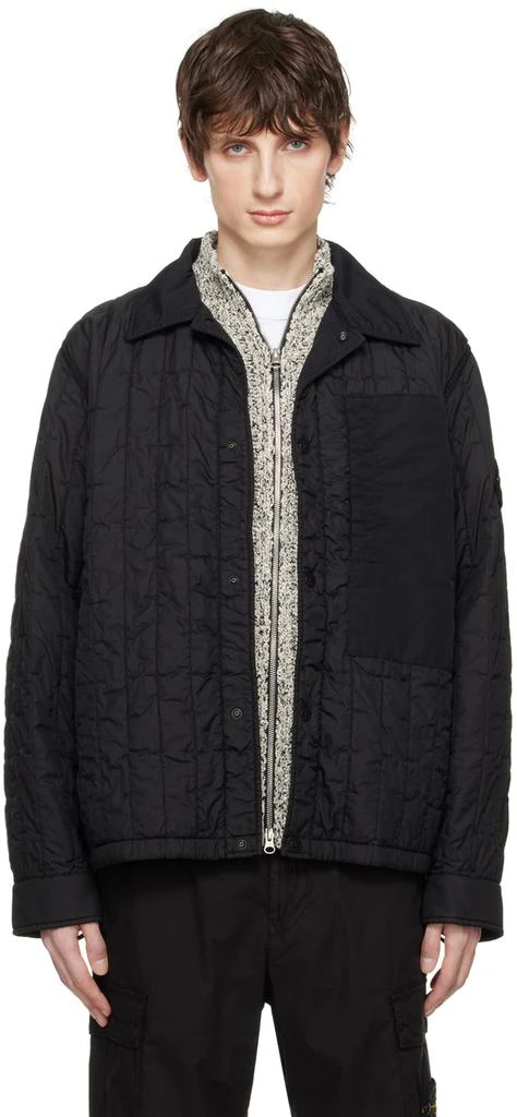 商品Stone Island|Black Quilted Jacket,价格¥7254,第1张图片