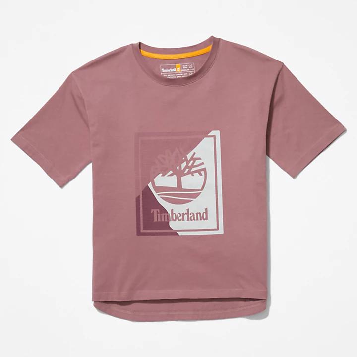 Logo Graphic T-Shirt for Women in Pink商品第6张图片规格展示