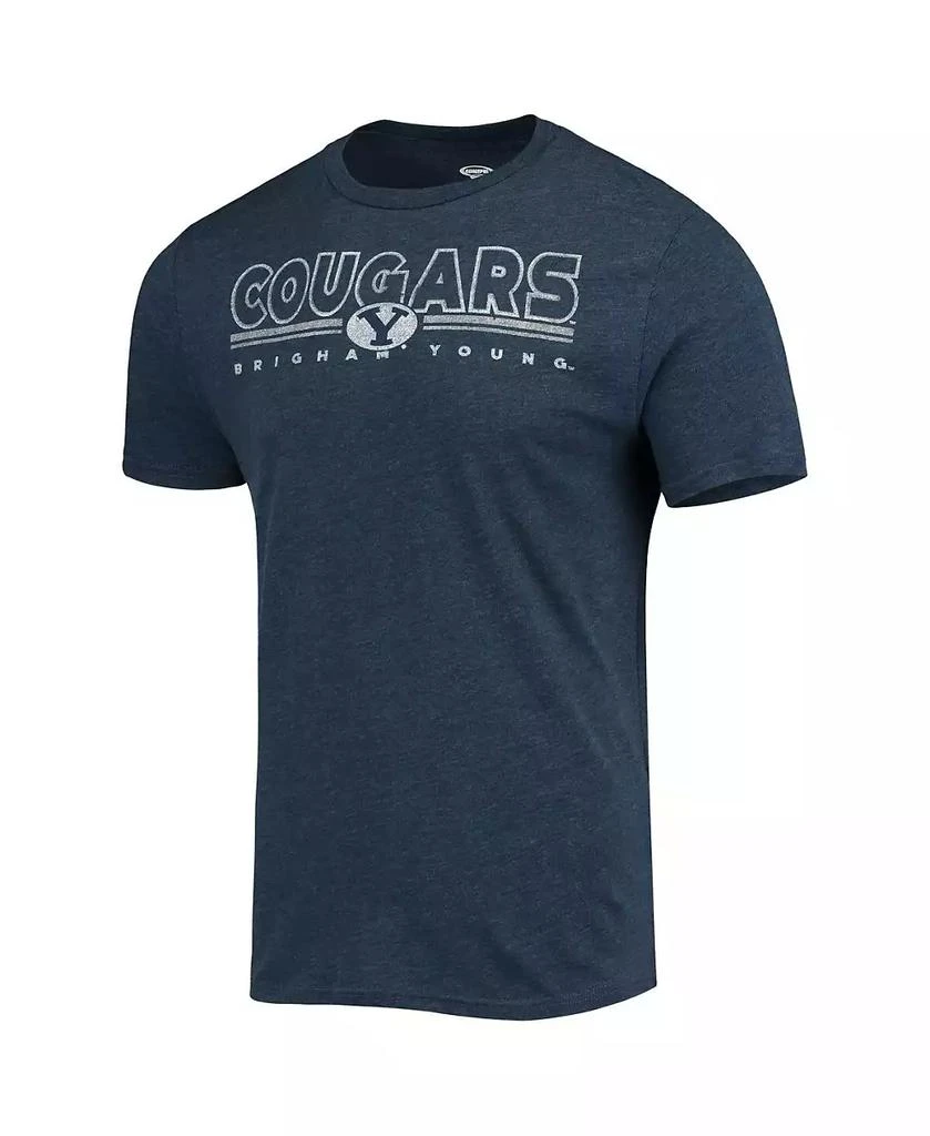 商品Concepts Sport|Men's Heathered Charcoal, Navy BYU Cougars Meter T-shirt and Pants Sleep Set,价格¥337,第2张图片详细描述