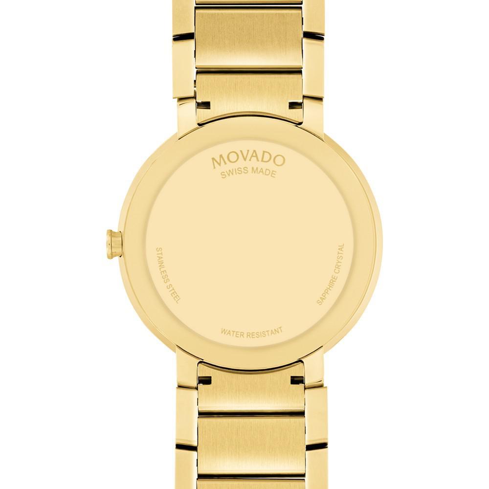 商品Movado|Men's Swiss Sapphire Gold-Tone PVD Stainless Steel Bracelet Watch 39mm,价格¥16416,第6张图片详细描述
