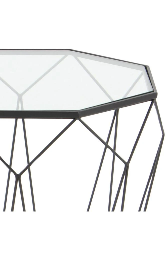 商品VIVIAN LUNE HOME|Black Metal Contemporary Accent Table,价格¥1157,第5张图片详细描述