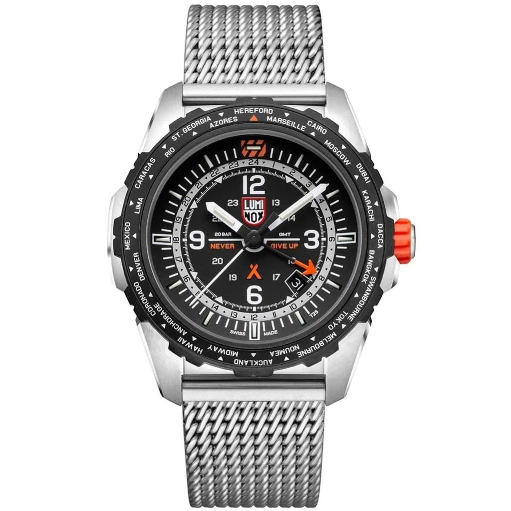 商品Luminox|男士瑞士石英表 - Bear Grylls Survival Air GMT 银表带 | 3762,价格¥2469,第1张图片