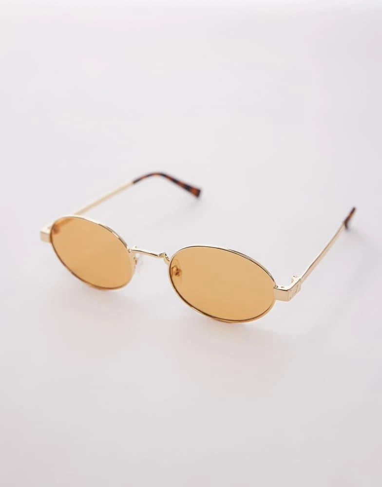 商品Le Specs|Le Specs posedion deux round metal sunglasses in gold,价格¥293,第2张图片详细描述