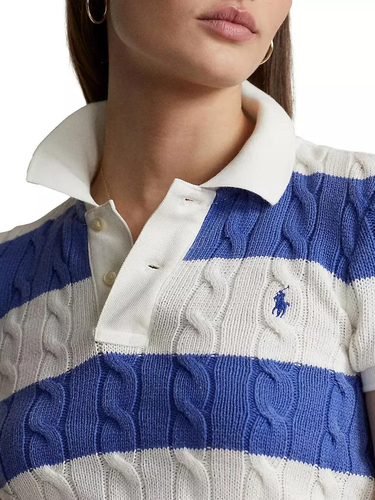 商品Ralph Lauren|Striped Cable-Knit Polo,价格¥947,第5张图片详细描述