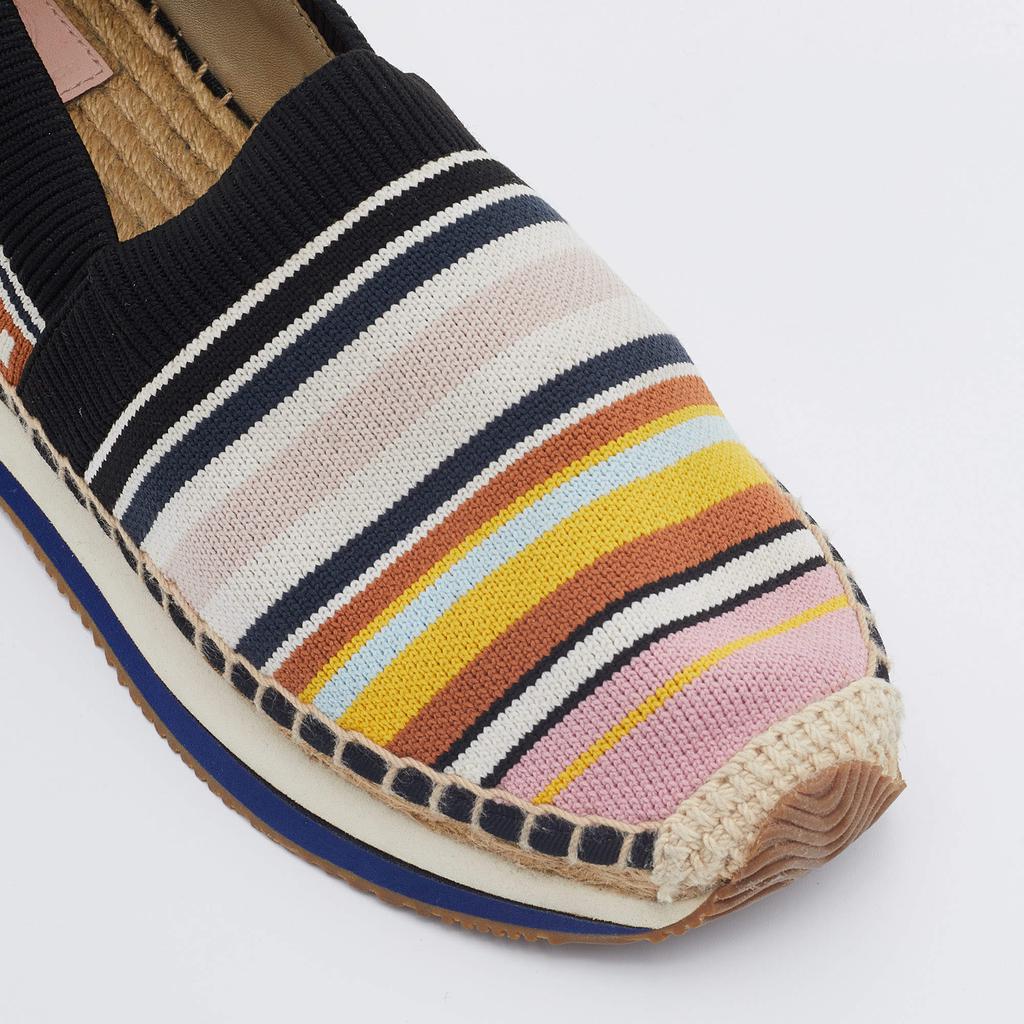 Tory Burch Multicolor Knit Fabric Daisy Espadrille Sneakers Size 40商品第7张图片规格展示