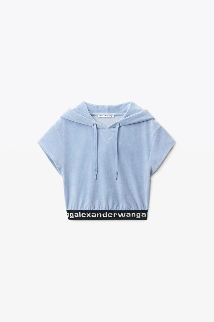 商品Alexander Wang|CAP SLEEVE HOODIE IN STRETCH CORDUROY,价格¥857,第3张图片详细描述