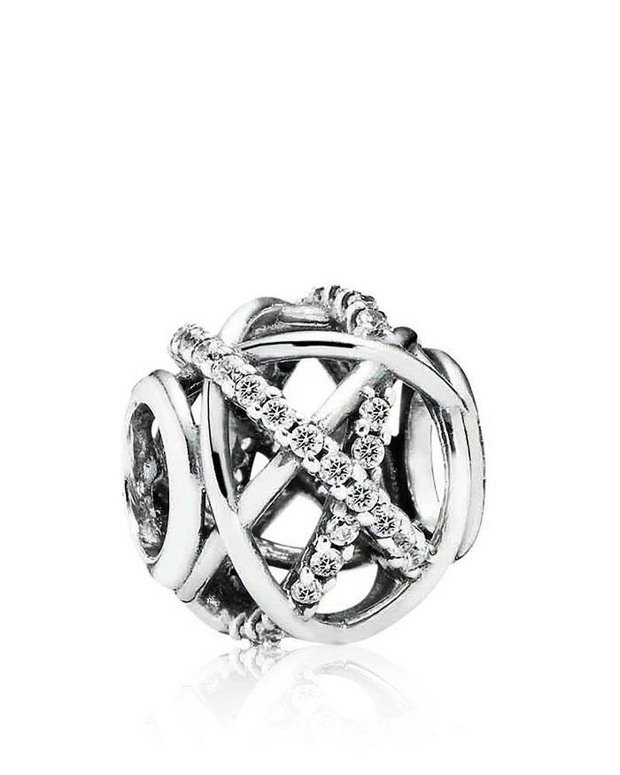 商品PANDORA|Moments Collection Sterling Silver & Cubic Zirconia Galaxy Charm,价格¥409,第1张图片