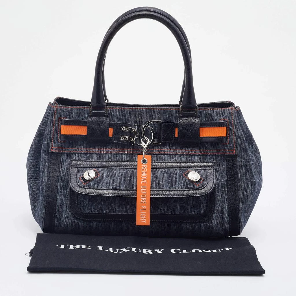 Dior Navy Blue Oblique Denim and Leather Flight Shopper Tote 商品
