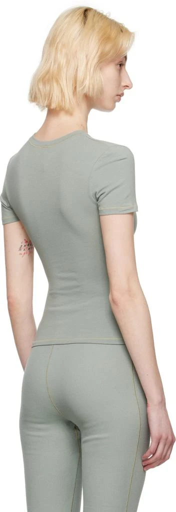 商品SKIMS|Green Cotton Jersey T-Shirt,价格¥430,第3张图片详细描述