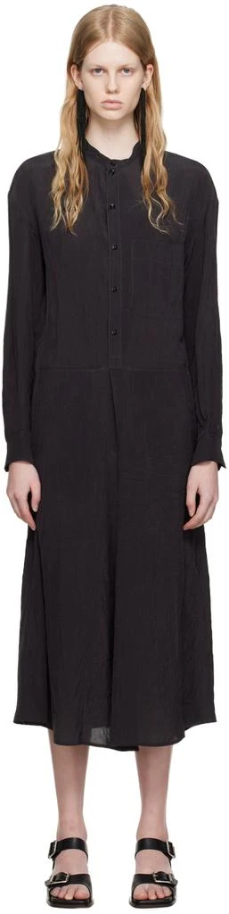 商品Lemaire|Black Gusset Collar Shirt Midi Dress,价格¥1752,第1张图片