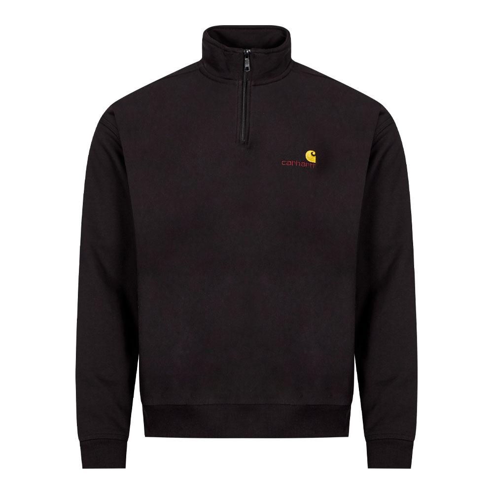 Carhartt Half Zip American Script Sweatshirt - Black商品第1张图片规格展示