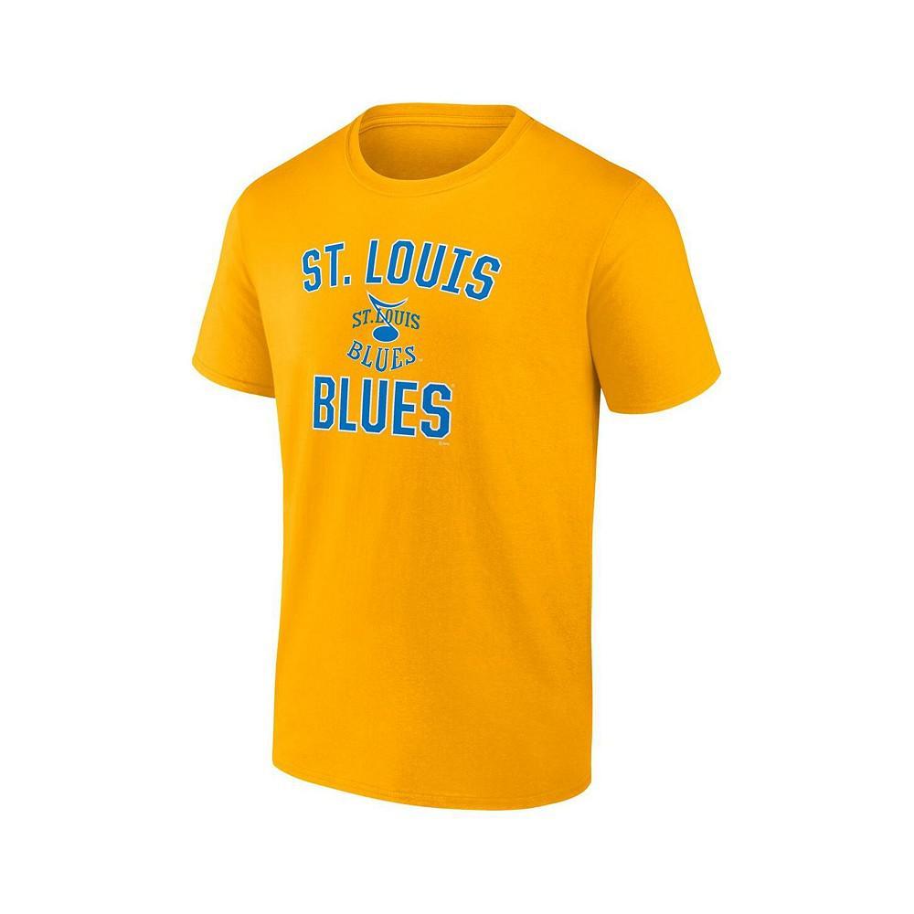 商品Fanatics|Men's Branded Yellow St. Louis Blues Special Edition 2.0 Wordmark T-shirt,价格¥216,第5张图片详细描述