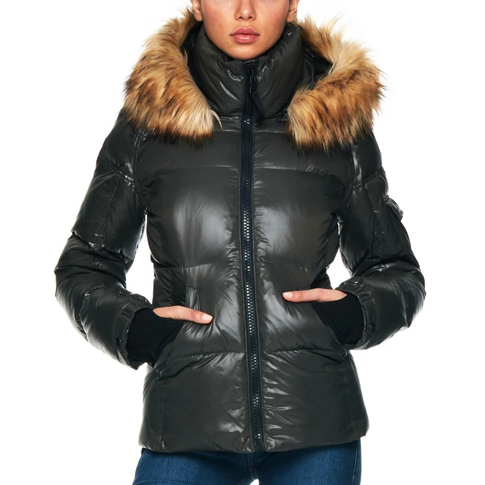 商品SAM.|Women's Allie Faux-Fur-Trim Hooded Down Puffer Coat,价格¥1373,第2张图片详细描述