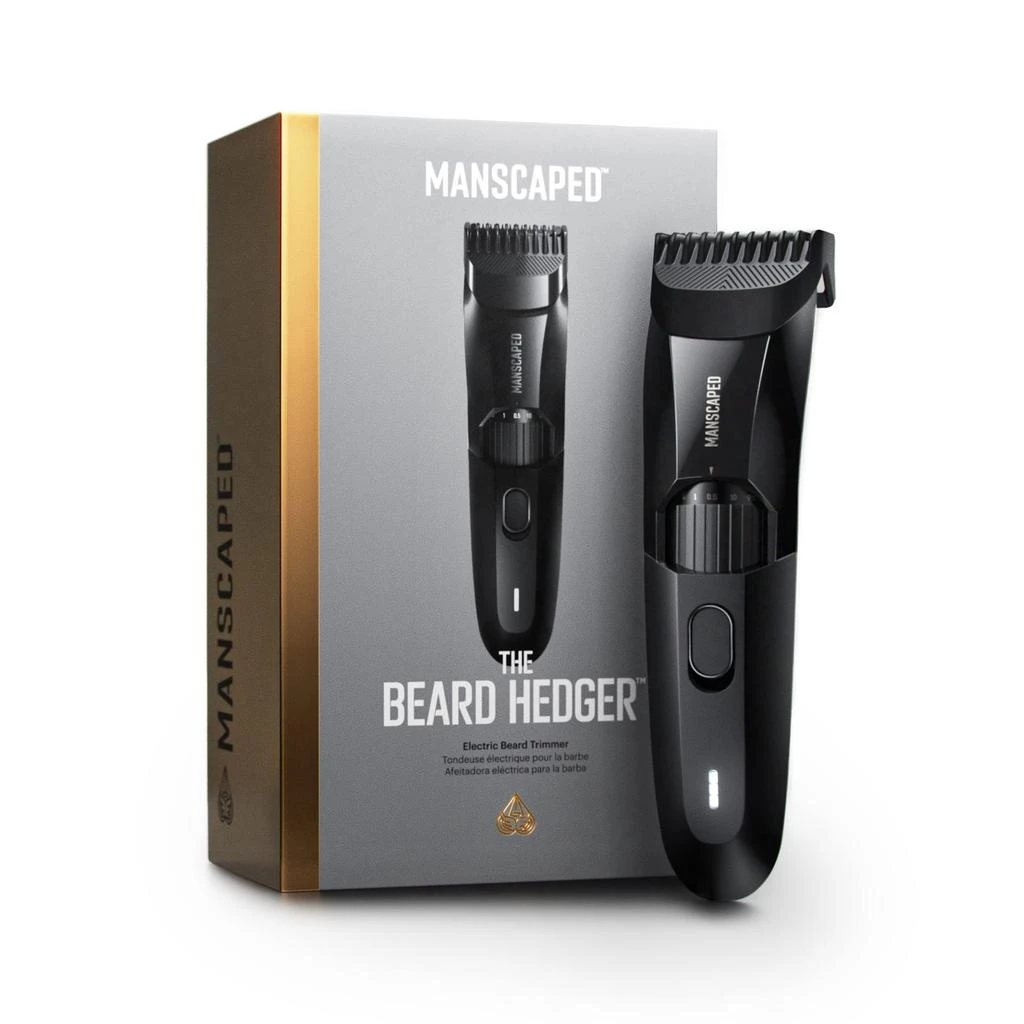 商品MANSCAPED|MANSCAPED® The Beard Hedger® Premium Men's Beard Trimmer, 20 Length Adjustable Blade Wheel, Stainless Steel T-Blade for Precision Facial Hair Trimming, Cordless Waterproof Wet/Dry Clipper,价格¥836,第1张图片