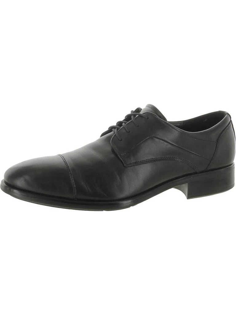 商品ECCO|Mens Leather Block Heel Oxfords,价格¥865,第1张图片