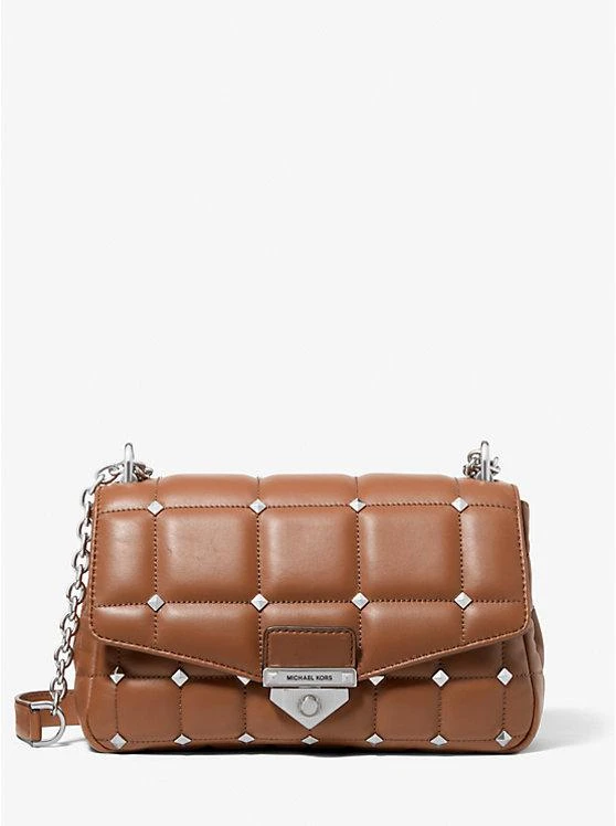 商品Michael Kors|SoHo Large Studded Quilted Leather Shoulder Bag,价格¥1347,第1张图片