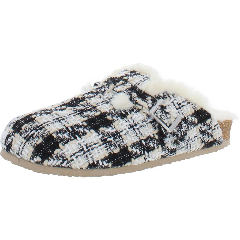 商品Steve Madden|Steve Madden Womens Unwind Faux Fur Slip On Slide Slippers,价格¥54,第2张图片详细描述
