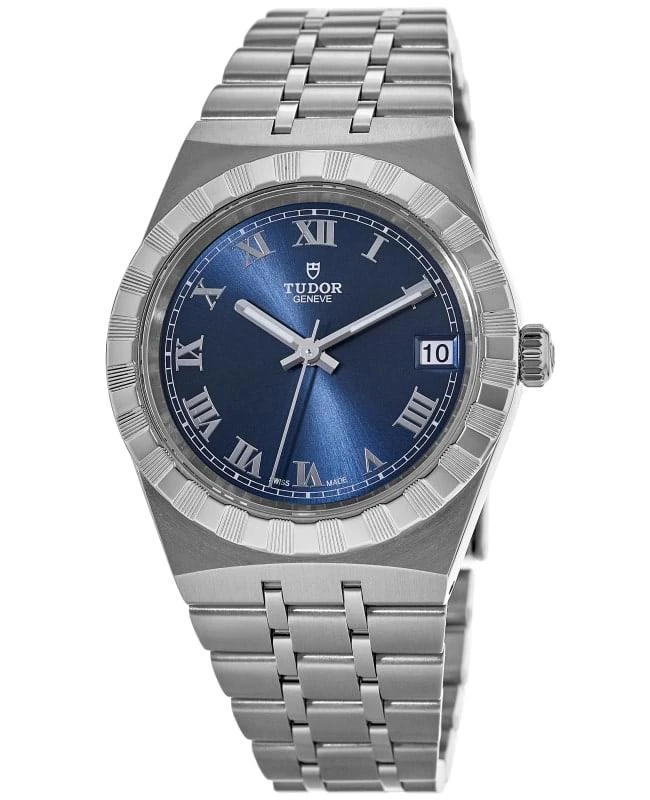 商品Tudor|Tudor Royal Automatic Blue Roman Dial Steel Women's Watch M28300-0006,价格¥16930,第1张图片