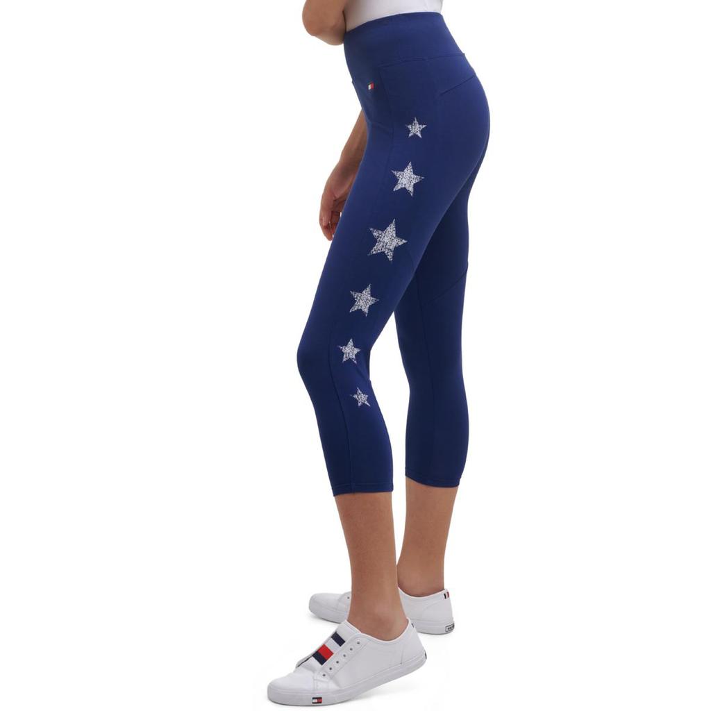 Tommy Hilfiger Sport Womens Star Print Printed Cropped Athletic Leggings商品第1张图片规格展示