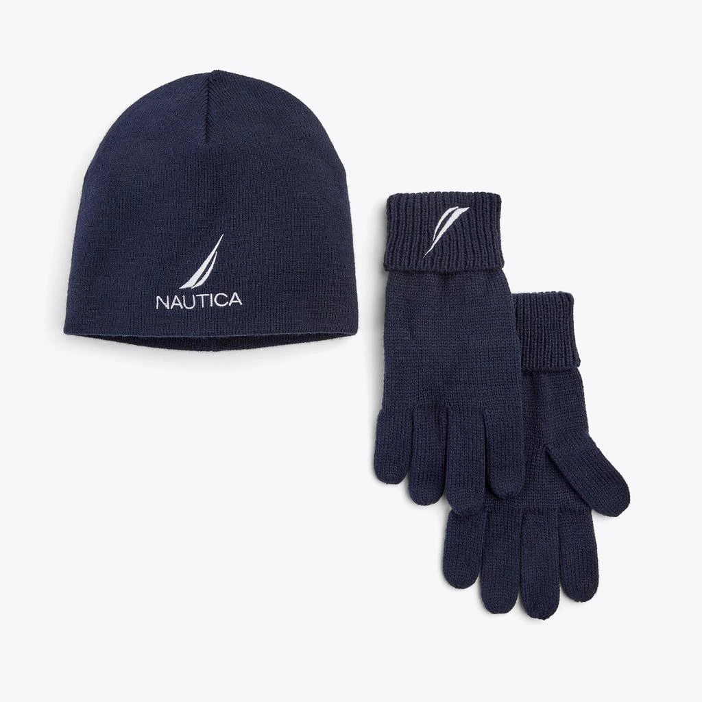 商品Nautica|Nautica Regatta Hat And Glove Set,价格¥125,第2张图片详细描述