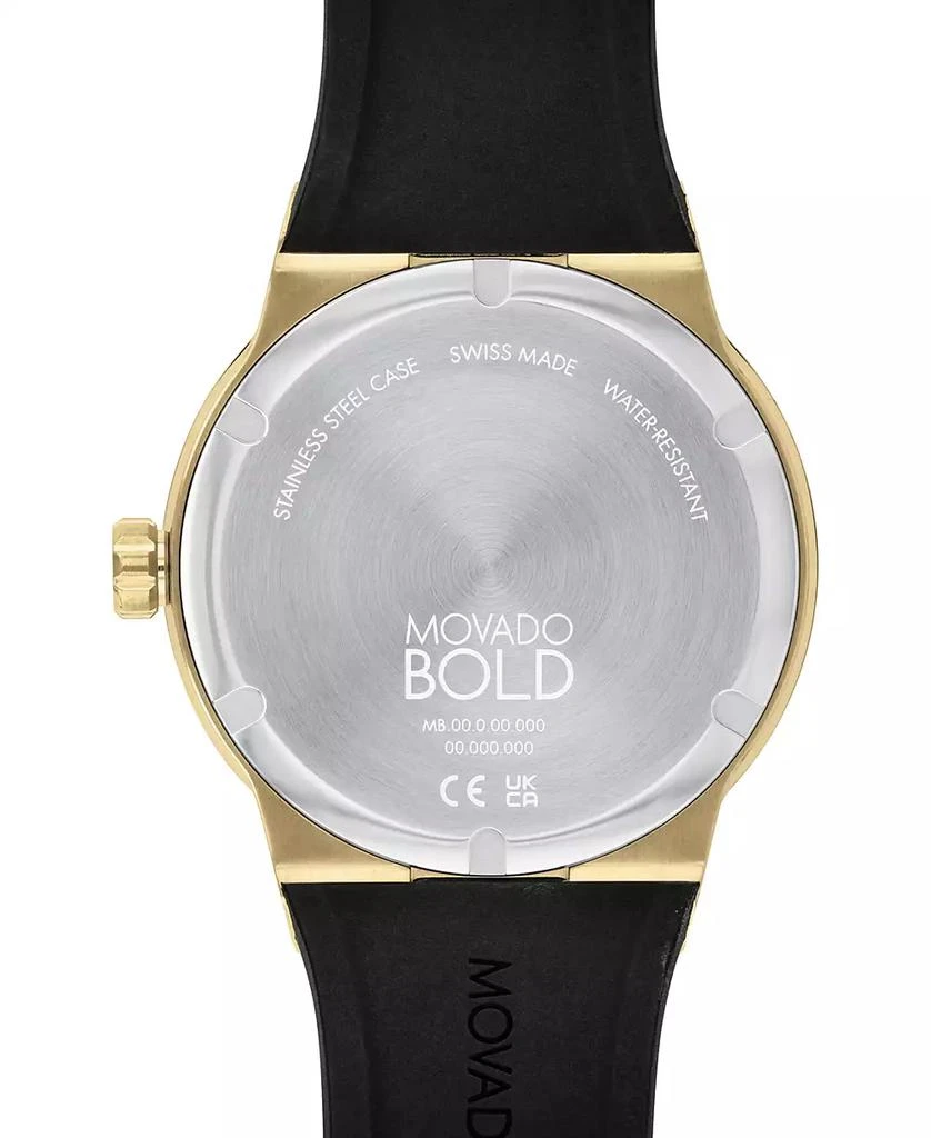 商品Movado|Men's Swiss Bold Black Silicone Strap Watch 42mm,价格¥3622,第4张图片详细描述