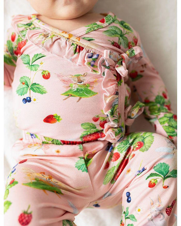 商品Posh Peanut|Girls' Annabelle Tie Front Ruffled Top & Footed Pants Set - Baby,价格¥210,第3张图片详细描述