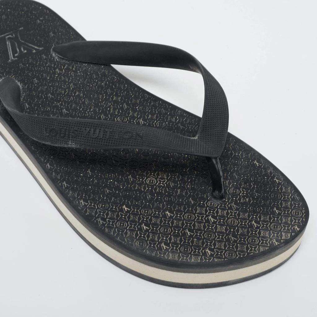 Louis Vuitton Black Rubber Thong Flat Sandals Size  40.5 商品