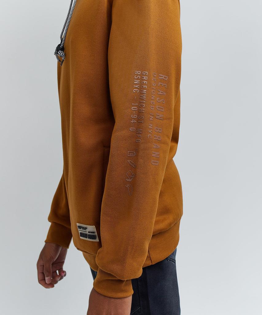 Basic Sterling Logo Sleeve Print Hoodie - Copper商品第9张图片规格展示