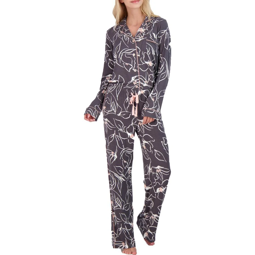 商品P.J. Salvage|PJ Salvage Love Lines Women's 2 Piece Printed Modal Jersey Pajama Sleepwear Set,价格¥305,第1张图片