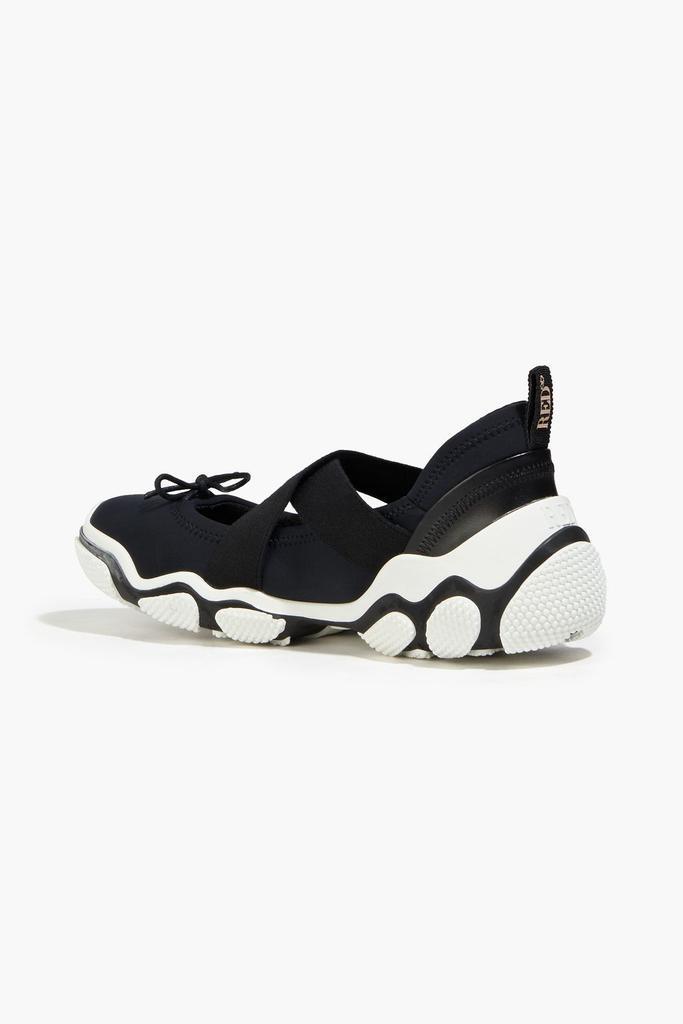 商品RED Valentino|Leather-trimmed neoprene sneakers,价格¥1310,第5张图片详细描述