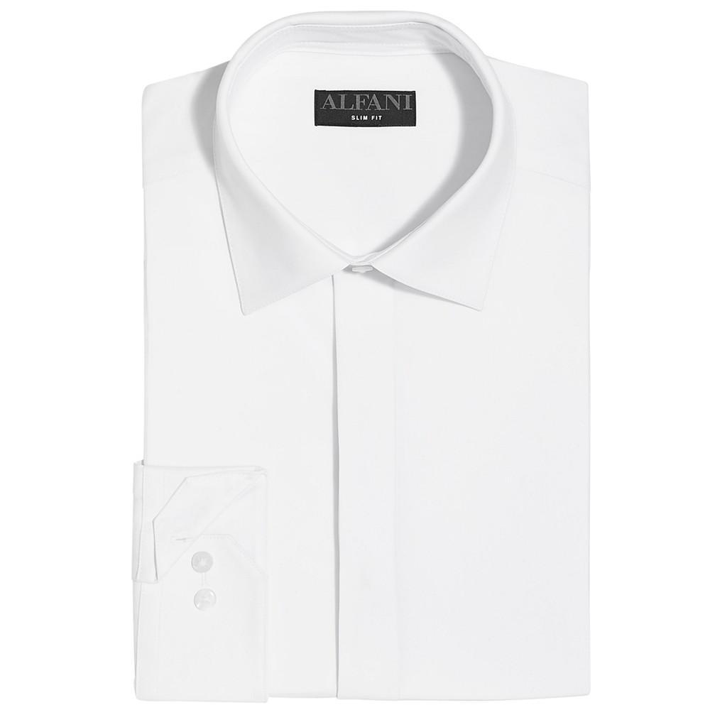 商品Alfani|Men's Slim Fit 2-Way Stretch Formal Convertible-Cuff Dress Shirt, Created for Macy's,价格¥448,第1张图片