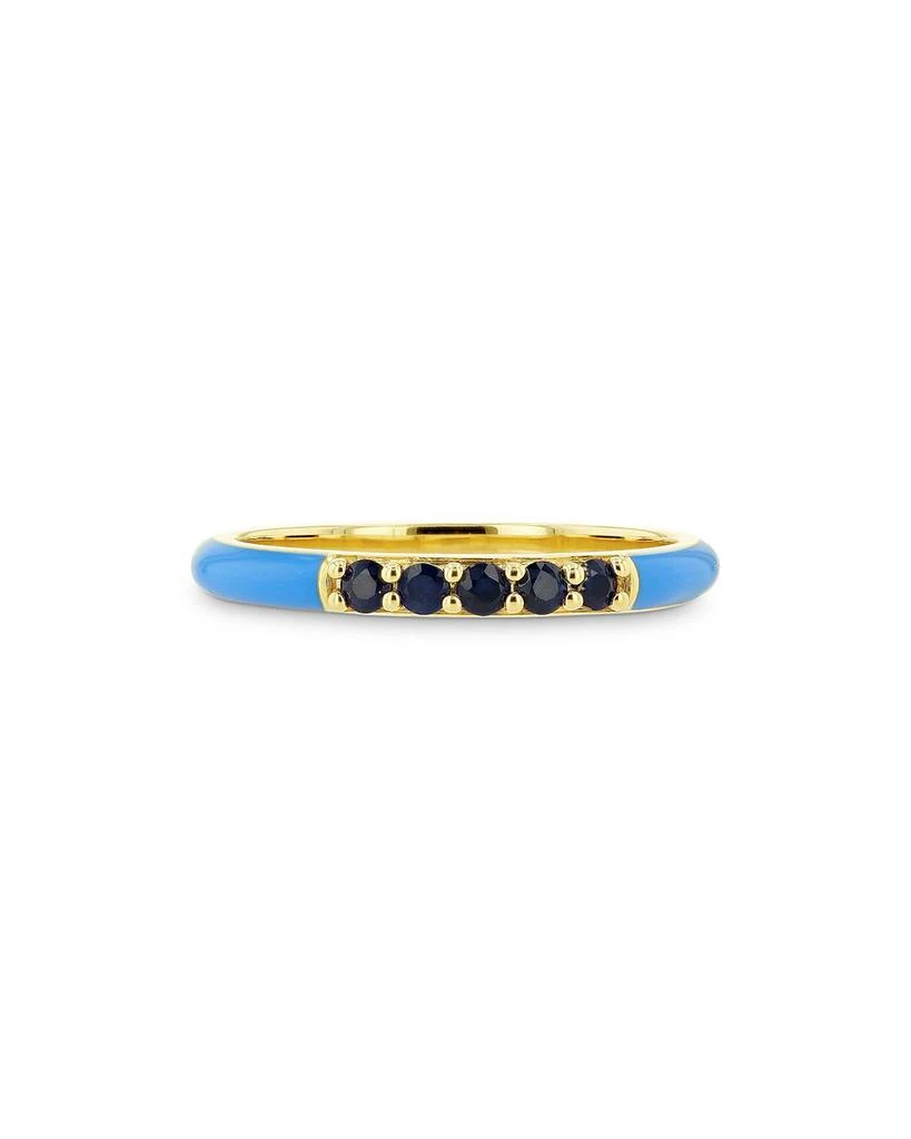 商品Rachel Reid|14K Yellow Gold & Enamel Blue Saphhire Ring,价格¥4525,第1张图片